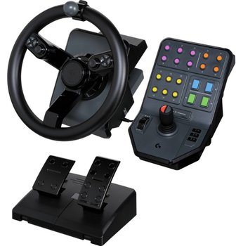 Kierownica, pedały i boczny panel do symulatorów farmy LOGITECH Heavy Equipment Bundle Farm Sim Controller 945-000062 - Logitech
