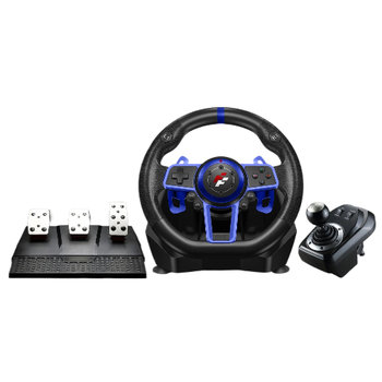 Kierownica wyścigowa F111 FLASHFIRE - 900° PC/PS5/Switch z wibracjami 3 pedały 6 biegów - Flashfire