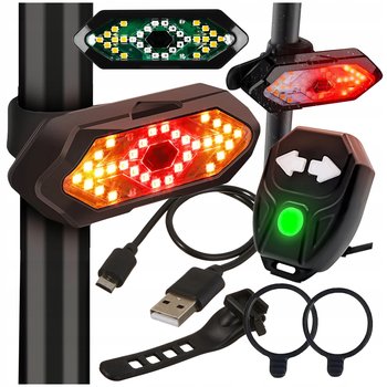 Kierunkowskazy Rowerowe Sygnalizacja Tył Led Pilot Oświetlenie Migacz Rower - Lewer