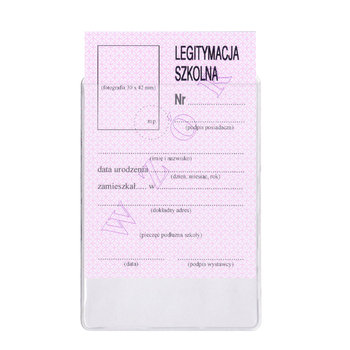 Kieszeń etui okładka na legitymację szkolną 7,7x10,8cm - lean