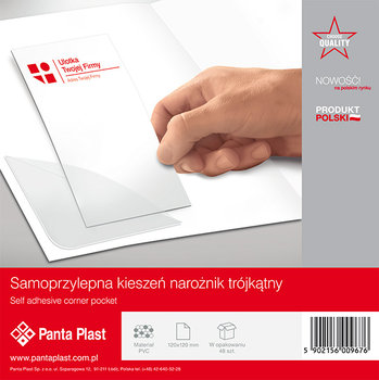 Kieszenie Samoprzylepne Pvc Narożna 120 X 120 Mm Panta Plast 48 Szt. - Panta Plast