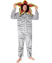 Kigurumi Męskie Strój Halloween Onesie Stranger Things Szary Rozmiar M