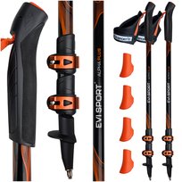 KIJE TELESKOPOWE KIJKI NORDIC WALKING REGULOWANE TREKKINGOWE W GÓRY LEKKIE EVI