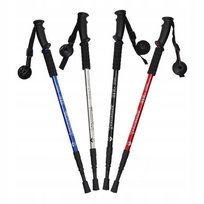 Kijki Nordic Walking teleskopowe, Antishock, niebieski, 65-133 cm Inna marka