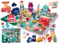 KIK, klocki drewniane Miasto 