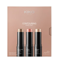 KIKO Milano, Contouring Face Set zestaw sztyft do konturowania 10g + róż w sztyfcie 10g + rozświetlacz w sztyfcie 10g