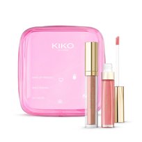 KIKO Milano, Eyes & Lips Set zestaw pomadka o wysokiej trwałości 01 Natural Rose 6ml + metaliczny cień do powiek 03 1.6g