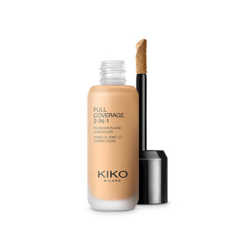KIKO Milano, Full Coverage 2-in-1 Foundation & Concealer, Mocno Kryjący Podkład I Korektor 2w1, O50 Olive 50 , 25ml - KIKO Milano