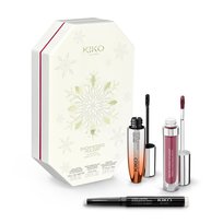 KIKO Milano, Snow-Kissed Holiday Glam-Faves Make Up Gift Set zestaw tusz do rzęs 12ml + pomadka w płynie 3ml + cień do powiek w sztyfcie 1.6g