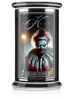 Killer Clown - Kringle Candle - duża świeca z dwoma knotami (624g) - seria Halloween