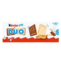 Kinder DUO kruche ciastka z mleczną i białą czekoladą 150 g Kinder