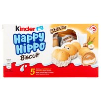 Kinder Happy Hippo Hazelnut wafelki z nadzieniem orzechowym 5x20,7 g Kinder