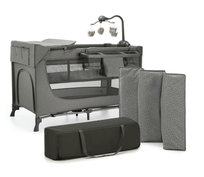 Kinderkraft Łóżeczko Turystyczne Joy 2 Dark Grey + Akcesoria