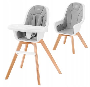 Kinderkraft, Tixi, Krzesełko do karmienia, drewniane, 2w1 - Kinderkraft