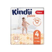 Kindii Pieluchomajtki chłonne maxi rozmiar 4 (9-15 kg) 22 sztuki