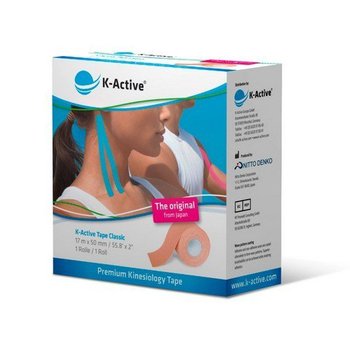 Kinesiology Tape K-Active kinesiotaping beżowy 17m - K-Active