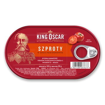 King Oscar Szproty W Sosie Pomidorowym 160G - M&C