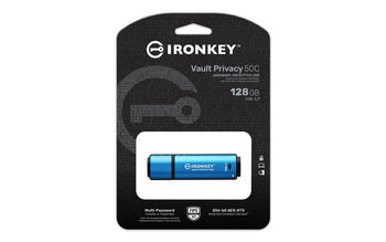 Kingston 128GB USB-C IronKey Vault Privacy 50C AES-256 Encrypted, FIPS 197 - Kingston