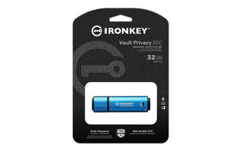Kingston 32GB USB-C IronKey Vault Privacy 50C AES-256 Encrypted, FIPS 197 - Kingston