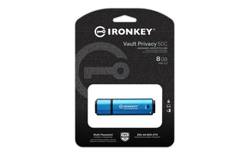 Kingston 8GB USB-C IronKey Vault Privacy 50C AES-256 Encrypted, FIPS 197 - Kingston