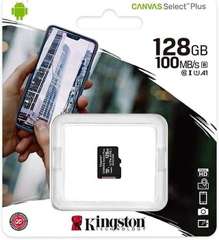 Kingston Karta Pamięci MicroSD 128GB Canvas Select Plus 100MB/s Adapter - Kingston