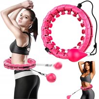 KingSzop Hula Hop Masujące Z Obciążeniem Odchudzające Obciążnikiem Smart Z Wypustkami Hulahop Różowe HIT