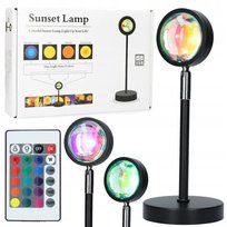 KingSzop Lampa Nocna Projekcyjna Sunset Zachód Słońca Led dla dziecka, salonu