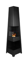 KingSzop Zestaw Biokominek wolnostojący Pyramid Garden czarny mat + Smart Mini Czarny 2w1