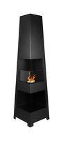 KingSzop Zestaw Biokominek wolnostojący Pyramid Garden czarny mat + Smart Mini Czarny 2w1