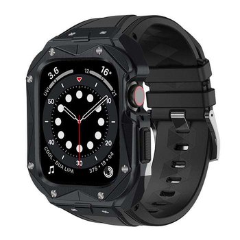 Kingxbar CYF140 2w1 pancerne etui Apple Watch SE, 6, 5, 4 (44 mm) ze stali nierdzewnej z paskiem złote - Kingxbar