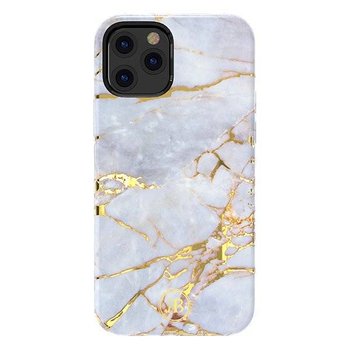 Kingxbar Marble Series eleganckie etui pokrowiec z nadrukiem marmur iPhone 12 mini białobłękitny - Kingxbar
