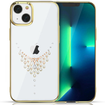 Kingxbar Sky Series luksusowe etui z Kryształami Swarovskiego na iPhone 13 złoty (Dew) - Kingxbar