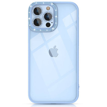 Kingxbar Sparkle Series etui iPhone 13 Pro Max z kryształami obudowa pokrowiec na tył plecki niebieski - Kingxbar