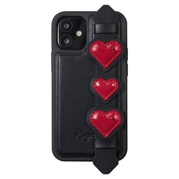 Kingxbar Sweet Series żelowe etui ozdobione oryginalnymi Kryształami Swarovskiego z podstawką iPhone 12 Pro / iPhone 12 czarny - Kingxbar