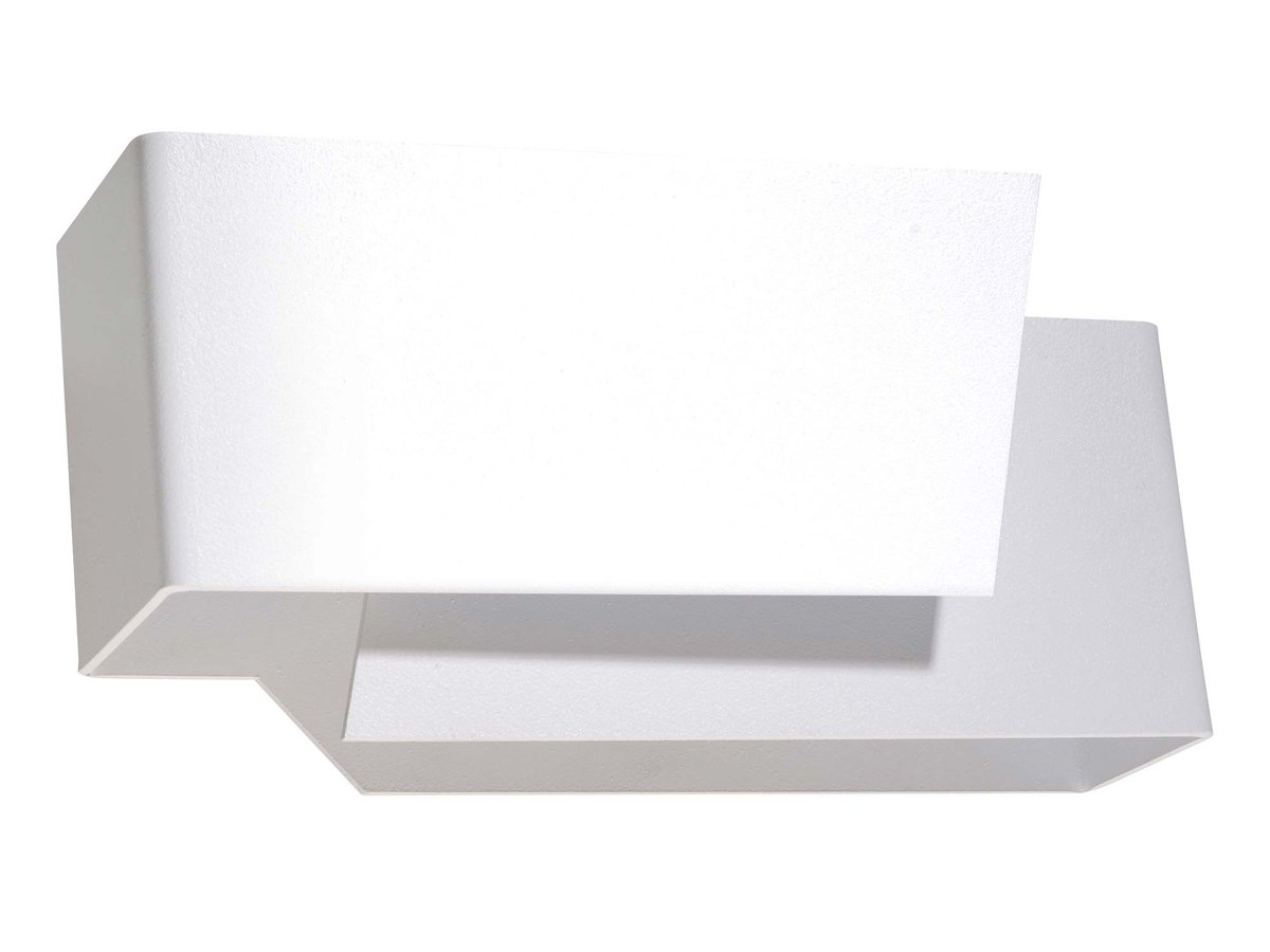 Iga Iga Biały Kinkiet Geometryczny Stalowy Polis