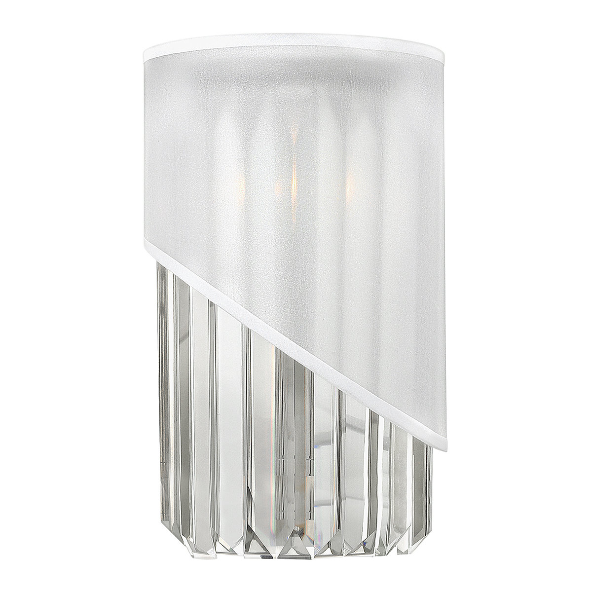 Zdjęcia - Żyrandol / lampa Hinkley Kinkiet  LIGHTING Gigi, srebrno-biały, 1x60W, 30,5x18,4 cm 
