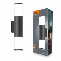 Kinkiet lampa oprawa elewacyjna LED Videx 2x GU10 dwustronna IP54 czarna