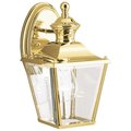 Kinkiet LAMPA ścienna KL/BAY-SHORE2/S Elstead KICHLER ogrodowa OPRAWA outdoor latarenka elewacyjna IP44 mosiądz przezroczysta - Kichler