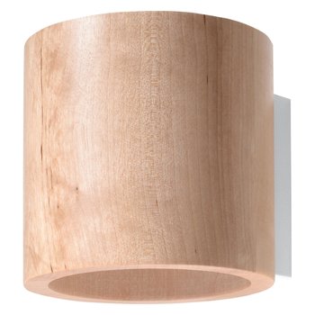 Kinkiet ORBIS naturalne drewno skandynawski cylindryczny świeci góra dół SL.0490 Sollux Lighting - SOLLUX LIGHTING