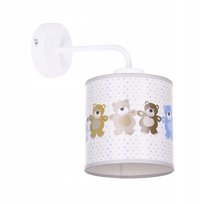 Kinkiet ścienny abażur nowoczesny nadruk Misie Teddy Bear