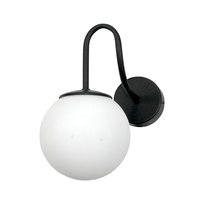 Kinkiet Ścienny Czarny do Sypialni Led Biała Kula Loft Industrialny 1xe14 15-283 Ted