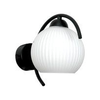 Kinkiet Ścienny do Sypialni Led Biały Klosz Industrialny Czarny 1xe27 15-333 Dani