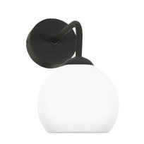 Kinkiet Ścienny do Sypialni Led Retro Biała Kula Czarny 1xe27 Violetta 14-153