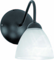 Kinkiet Ścienny do Sypialni Led Retro Biały Klosz Czarny 1xe27 Willma 12-923