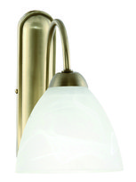 Kinkiet Ścienny do Sypialni Złoty Glamour Biały Klosz Led 1xe27 Ibis Bianco 14-653