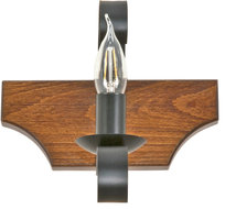 Kinkiet Ścienny Drewniany Led Rustyklany Czarny 1xe14 Ernest 11-923