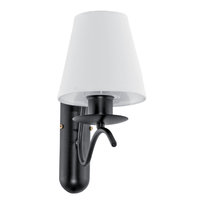 Kinkiet Ścienny Łazienkowy Czarny Biały Abażur Led Nad Lustro 1xe27 Ramona Negro 12-323