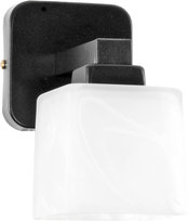 Kinkiet Ścienny Łazienkowy Czarny Loft Biały Klosz Industrialny 1xe27 Karo Kofi 11-453