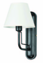 Kinkiet Ścienny Łazienkowy do Sypialni Biały Abażur Loft Czarny 1xe27 Eris 7-863