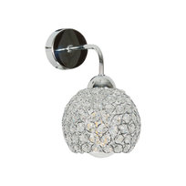 Kinkiet Ścienny Łazienkowy Kryształ Klosz Glamour Chrom 1xe27 Paula 14-103